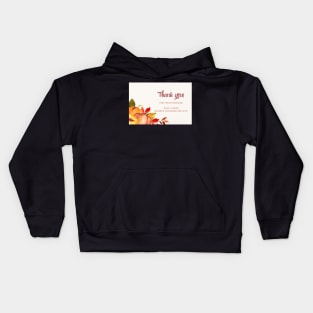 Thank You For Your Purchase Card (Thanksgiving Day) - 01 Kids Hoodie